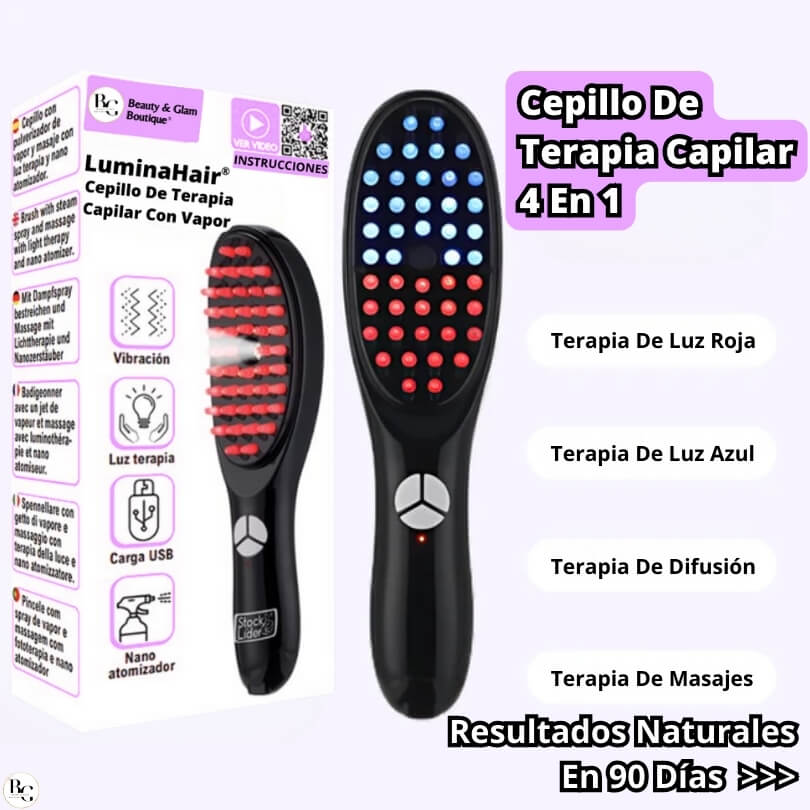 LuminaHair® Cepillo De Terapia Natural 4 En 1 ➕ Regalo Surpresa 🎁